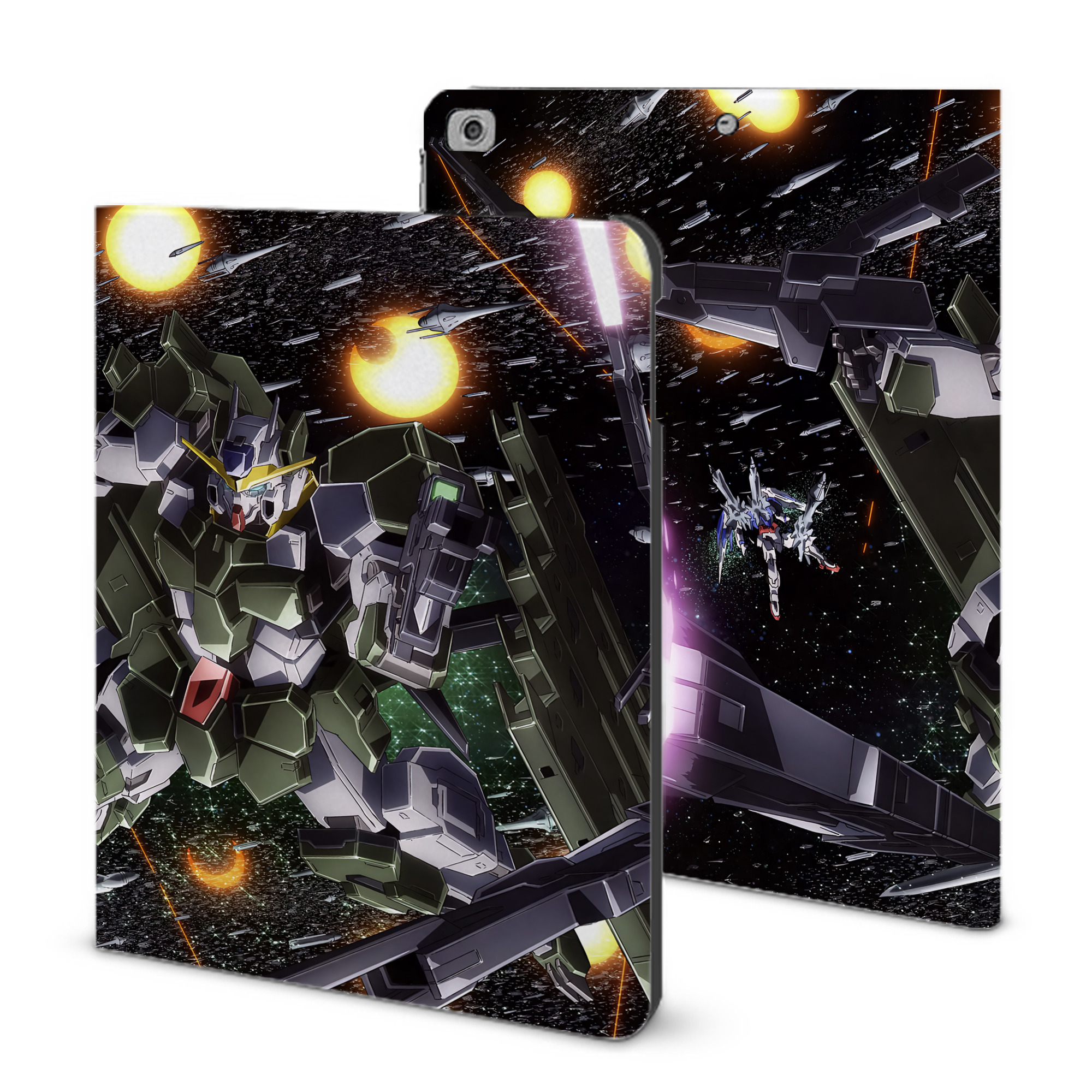 （画像用） 機動戦士ガンダム Mobile Suit Gundam IPad ケース ブック型 PUレザー TPU 耐衝撃 軽量 薄型 ペン収納なし 全面保護 IPad 各モデル対応